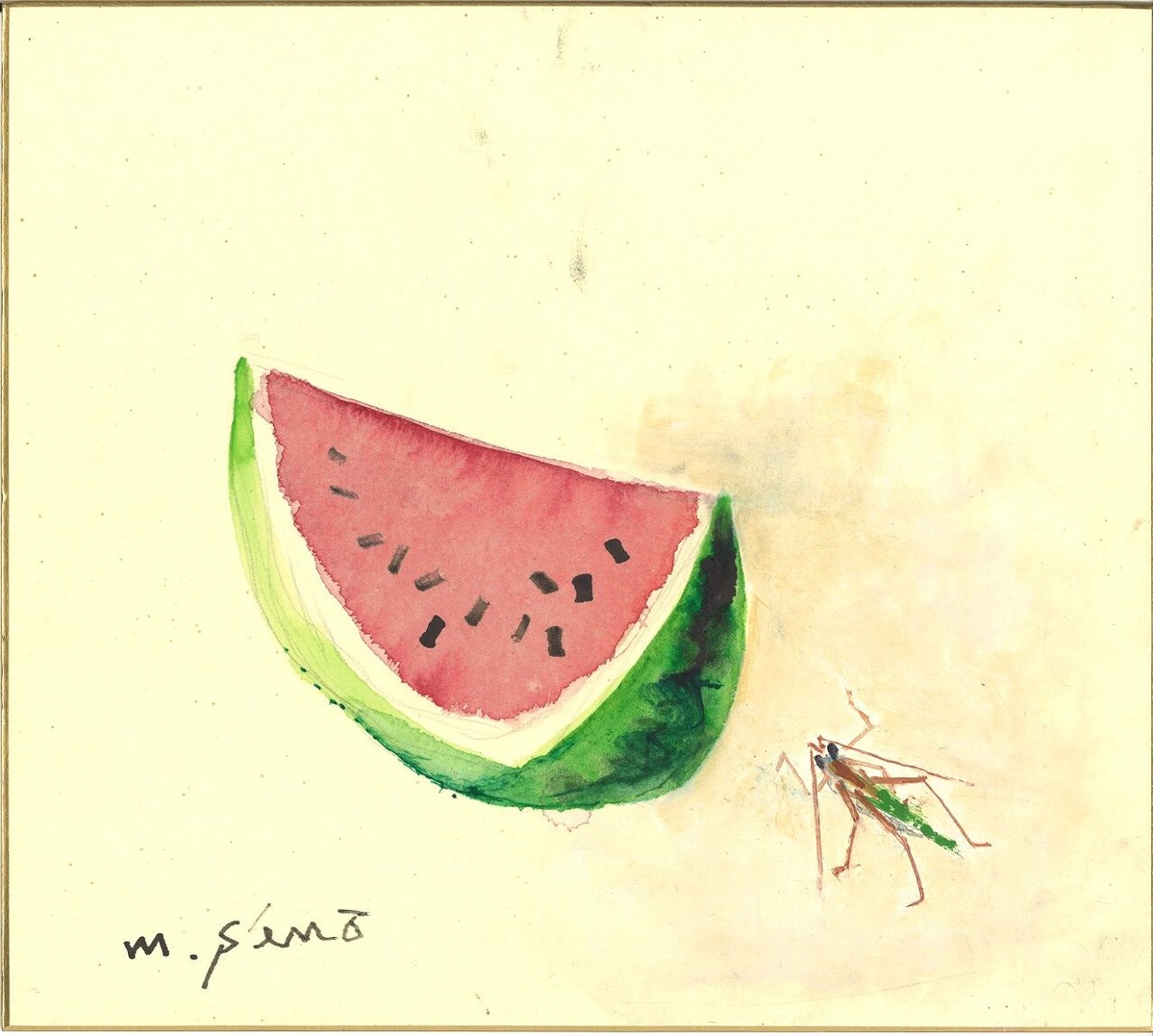 妹尾正彦《西瓜とキリギリス》